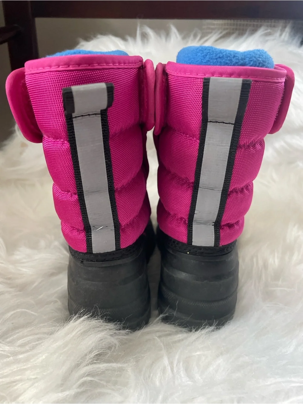 Polo Ralph Lauren Hamilten EZ Girls Pink Snow Boots Size 6 Toddler Winter Duck